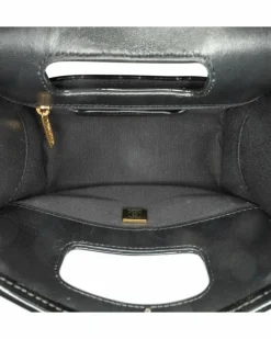 Cross-Body Bags*Chanel Preloved Quilted Patent Leather Crossbody with Chain Strap Black