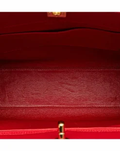 Tote Bags*Chanel Preloved Caviar Leather Tote Bag Authentic Tote Bag Red