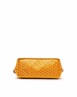 Tote Bags*Goyard Preloved Reversible Coated Canvas Tote with Leather Trim and Flat Yellow