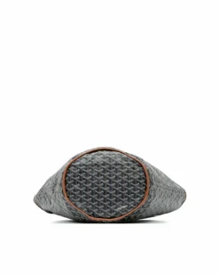 Tote Bags*Goyard Preloved Reversible Coated Canvas Tote with Leather Trim and Open Top Blue