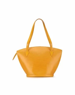 Tote Bags*Louis Vuitton Preloved Sac Plat Epi Leather Tote Bag Yellow