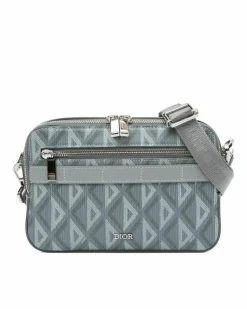 Cross-Body Bags*Dior Preloved Saddle Crossbody Bag in Gray Oblique Canvas Grey