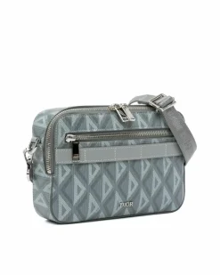 Cross-Body Bags*Dior Preloved Saddle Crossbody Bag in Gray Oblique Canvas Grey