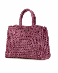 Tote Bags*Ferragamo Preloved Salvatore Studio Straw Tote Bag - Pink