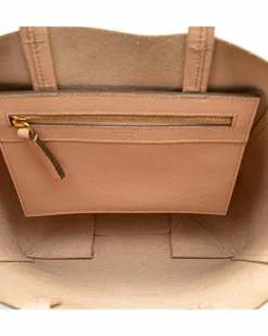 Tote Bags*Celine Preloved Small 16 Beige Calfskin Leather Tote Bag Pink