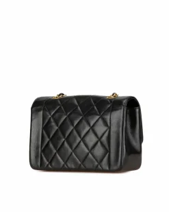 Cross-Body Bags*Chanel Preloved Small Lambskin Quilted Crossbody Bag with Chain Strap Black