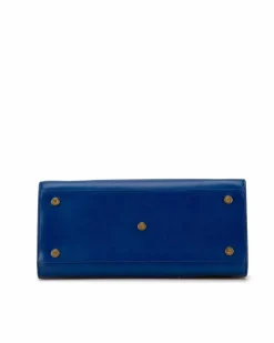 Shoulder Bags*Saint Laurent Preloved Small Leather Sac De Jour Satchel with Detachable Shoulder Blue