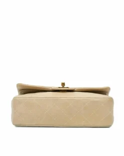 Shoulder Bags*Chanel Preloved Small Quilted Lambskin Double Flap Shoulder Bag with Chain Brown