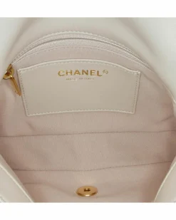 Shoulder Bags*Chanel Preloved Small Quilted Lambskin Flap Shoulder Bag with CC Twist-Lock Brown