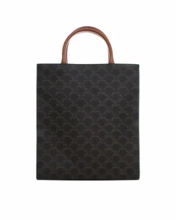 Tote Bags*Celine Preloved Small Vertical Tote with Detachable Strap and Interior Zip Black