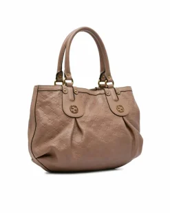 Tote Bags*Gucci Preloved Soho Disco Leather Tote Bag Brown
