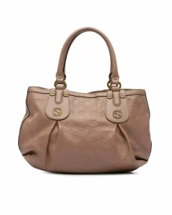 Tote Bags*Gucci Preloved Soho Disco Leather Tote Bag Brown