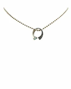 Necklaces*Gucci Preloved Sterling Blue Topaz Pendant Necklace Minimalist Silver