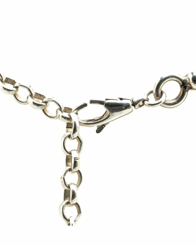 Necklaces*Gucci Preloved Sterling Blue Topaz Pendant Necklace Minimalist Silver