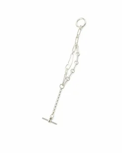 Bracelets*Hermes Preloved Sterling Toggle Closure Punk Bracelet Silver