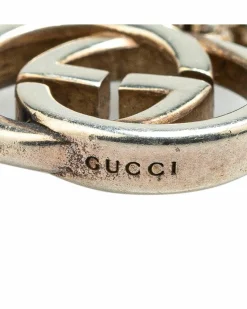 Necklaces*Gucci Preloved Sterling Interlocking G Pendant Necklace Silver