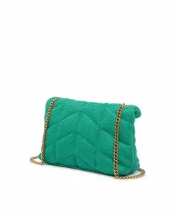 Cross-Body Bags*Saint Laurent Preloved Sunset Quilted Chain Wallet on Chain Crossbody Bag - Green