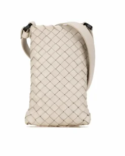 Cross-Body Bags*Bottega Veneta Preloved The Pouch Crossbody Bag in Natural Leather White