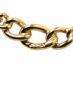 Necklaces*Dior Preloved Tribales tone Metal Necklace with Crystal Accents Gold