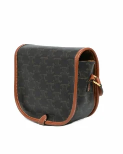 Cross-Body Bags*Celine Preloved Triomphe Canvas Crossbody Bag Brown