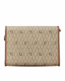 Cross-Body Bags*Dior Preloved Vintage Beige Canvas Crossbody Bag Brown