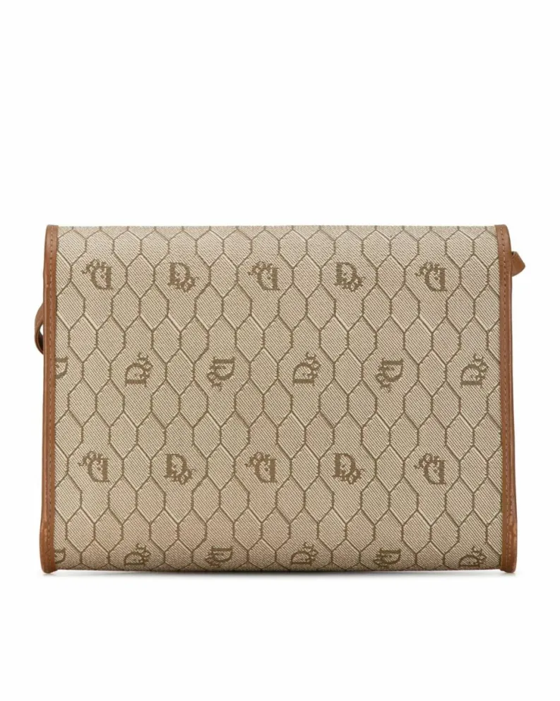 Cross-Body Bags*Dior Preloved Vintage Beige Canvas Crossbody Bag Brown