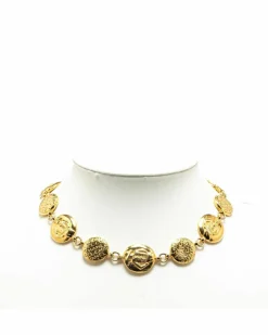 Necklaces*Chanel Preloved Vintage CC Coin Necklace Gold