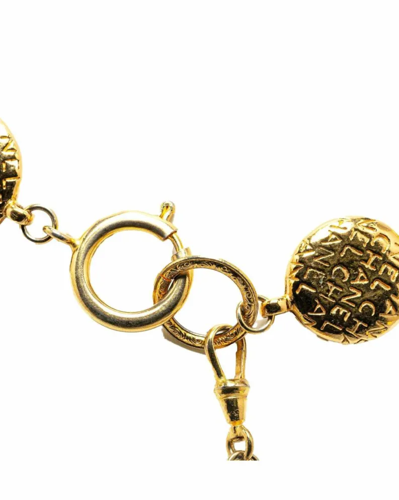 Necklaces*Chanel Preloved Vintage CC Coin Necklace Gold