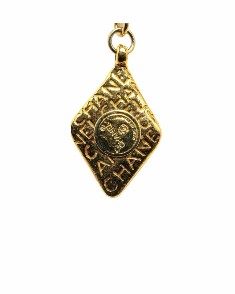 Necklaces*Chanel Preloved Vintage CC Coin Necklace Gold