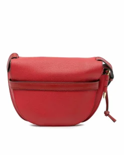 Cross-Body Bags*LOEWE Preloved Woven Leather Small Gate Crossbody Bag with Adjustable Strap Red
