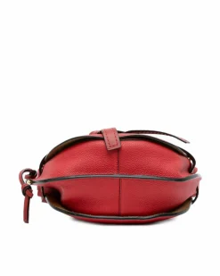 Cross-Body Bags*LOEWE Preloved Woven Leather Small Gate Crossbody Bag with Adjustable Strap Red