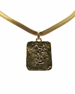 Necklaces*Yves Saint Laurent Preloved YSL Chain Necklace in Gold