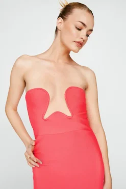 Jumper Dresses|Jumper Dresses*NastyGal Premium Bandage Cut Out Midi Dress pink