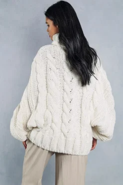 Jumper Dresses|Jumper Dresses*MissPap Premium Chunky Cable Knit Jumper cream