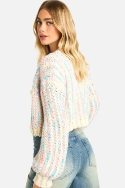 Cardigans|Jumpers & Cardigans*boohoo Premium Chunky Hand Knit Cardigan blue