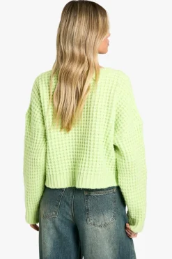 Cardigans*boohoo Premium Chunky Stitch Button Down Knitted Cardigan washed lime