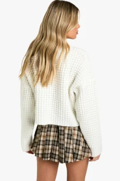 Cardigans|Jumpers & Cardigans*boohoo Premium Chunky Stitch Button Down Knitted Cardigan cream