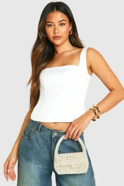 Handbags*boohoo Premium Pearl Mini Grab Bag white