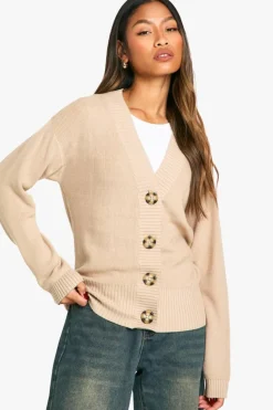 Cardigans|Up To 80% Off Winter Warmers*boohoo Premium Rib Oversized Slouchy Knitted Cardigan oatmeal