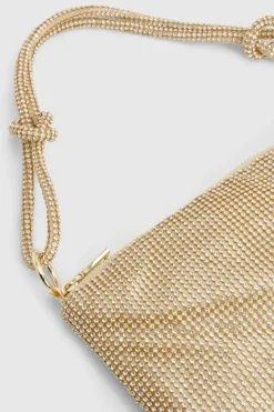 Shoulder Bags|Handbags*boohoo Premium Slouchy Diamante Shoulder Bag gold
