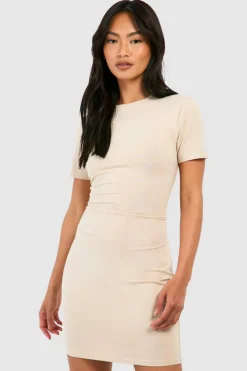 Bodycon Dresses*boohoo Premium Super Soft Short Sleeve Bodycon Mini Dress stone