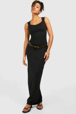 Bodycon Dresses*boohoo Premium Super Soft Sweetheart Maxi Dress black