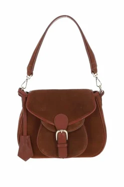 Cross-Body Bags*Ashwood Leather Prestigio Puro' Soft Suede Leather Shoulder Crossbody Bag Tan