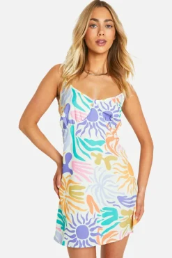 Smock Dresses*boohoo Printed Strappy Mini Dress multi