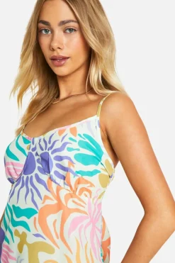Smock Dresses*boohoo Printed Strappy Mini Dress multi