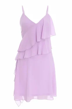 Skater Dresses*Quiz Chiffon Frill Mini Skater Dress Purple