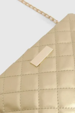 Cross-Body Bags|Handbags*boohoo Quilted Basic Cross Body Bag gold
