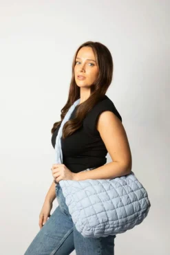 Cross-Body Bags*SVNX Quilted Holdall Bag In Baby Blue