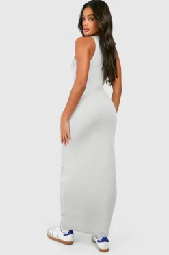 Bodycon Dresses*boohoo Racer Neck Modal Maxi Dress grey