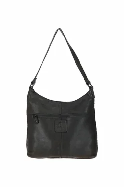 Shoulder Bags*Ashwood Leather Raffinatezza' Vintage Woven Leather Shoulder Bag Dark Grey